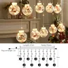 Christmas Decorations 10LED Ball String Lights Merry Decoration For Home Garden Curtains Decor Year 2022 Navidad Led