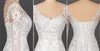 Abito da sposa sirena di grande coda elegante in pizzo elegante mesh slim fit e slim maniche lunghe My20606