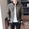 Jaquetas masculinas jacquard jaqueta jaqueta masculina 2022 Spring Men Zipper Bomber Jacket Aretwear Menina Vintage Casual Slim Fit T220914