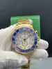 Orologio da uomo di lusso quadrante bianco 42mm anello parola in ceramica rivestimento in oro numero 904L macchina automatica Montre De Luxe in acciaio inossidabile