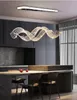 Topp lyxig modern kristallkronor för matsal krom kreativ design led lampa stor kök ö häng belysning fixtur