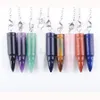 Men Natural Gem Stone Pendants Pendulum Jewelry Bullet Charms Bohemian Reiki Healing Chakra Amulet Fashion Mens JewelryBN359