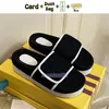 2022Platform Slippers Katoen Spons Magic Tape Strand Sandalen Reliëf Schoenen Oranje Zwart Wit Mannen Vrouwen Designer Schoenen Zomer Slides