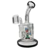 Narghilè Mini bong in vetro spesso con bong al quarzo maschio da 14 mm Cartoon Dab rig piccoli bong per fumare