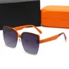 Mode hochwertige retro polarisierte Sonnenbrille Designer für Mann Frau Metall großer Quadrat -Rahmen Designer geeigneter Strand Fahrt UV400 Oculos