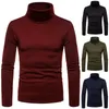 T-shirts pour hommes Mens thermique col de tortue Skivvy pulls à col roulé chemise extensible hauts US 220915