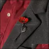 Broches Broches En Gros Nouveau Style Vintage Rétro Creative Fleur Rouge Broche Épinglettes 3 Couleurs Disponibles 2438 T2 Drop Delivery 2021 J Dh1Un