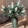 Faux Floral Greenery Artificial Plastic Flowers For Bathroom Home Living Room Wedding Decor Bouquet Bunny Tail Fake Plants Outdoor Grass Wall Arrange J220906