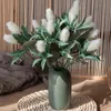 Faux Floral Greenery Künstliche Kunststoffblumen für Badezimmer, Zuhause, Wohnzimmer, Hochzeitsdekoration, Blumenstrauß, Hasenschwanz, künstliche Pflanzen, Gras im Freien, Wanddekoration, J220906