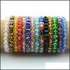 Brins de perles 8 mm perles de cristal artificiel bracelet femmes bijoux de mode chaîne cadeau polychromatique brillant style simple 1 1Lg F Dh6De