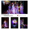 Strings 2m LED 7 kleuren knipperend kurklicht voor Garland Fairy Party Decoratie flesverlichting ingebouwd in batterijlampen 6 pc's