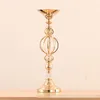 Party Decoration Gold Candle Holders Metal Candlestick Flower Vase Table Centerpiece Event Rack Road Lead Wedding