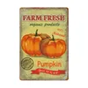 Pumpkin Christmas Tin Sign Metal Painting Vintage Farm fresh Poster Plate Thanks giving Retro Metal Signs Plaque Bar Pub Kitchen Home Decor Halloween Kids Gifts