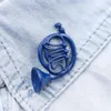 Brosches Badge Pin Brooch TV Show How I Met Your Mother Blue French Horn Brooces Cartoon Emamel Pins Gifts Jewelry Fans