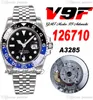 V9F GMT II Batman A3285 Automatic Mens Watch V4 40mm 126710 Blue Ceramic Bezel Black Dial 904L JubileeSteel Bracelet Super Edition Same Series Card Puretime D4