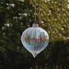 Decoración de fiesta 12 unids/pack diámetro 8 cm árbol de Navidad colgante brillo perla bola de cristal a rayas hogar amigo regalo globo