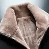 Männer Wolle Mischungen Winter Fleece Dicke Jacke Männer Warme Grau Windjacke Pelz Kragen Mantel Plus Größe Hohe Qualität Marke mode Winter Lamm Wolle Parka 220915