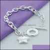 Link Chain 925 Sterling Sier Star to Buckle Charm Bracelets for Women Fashion Consigning Jewelry 1271 T2 Drop Del Dhrpf