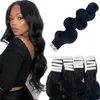 skin weft body wave tape in hair extensions multi color 16 inch - 24 inch