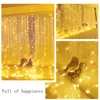Strings Fairy LED Curtain String Girl Girl Decoração Lanterna Icicle Luzes ao ar livre Jardim 3m 3M
