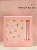 Notepads Never Kawaii Weekly Diary Planner Notebook Gift Set Cute Metal Cherry Gel Pen Caneta for Girl Notepad Agenda Office Stationery 220914