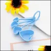 Measuring Tools Spoon Heart Shaped Measuring Spoons Wedding Souvenir Gift Baby Shower Party Favor Kitchen Baking Plastic Gifts Drop D Dhmdp