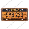 2023 American States Metal Painting License Plate Tin Signs Vintage Poster California Florida New Jersey Texas Hawaii Metal Plates Pub Club Bar Wall Decor 15x30cm