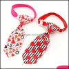 Dog Apparel Valentines Day Pet Dog Tie Love Style Supplies Small Cat Accessories Puppy Bow Neckties Items Drop Delivery 2021 Home Gard Dhrfg