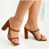 2022 dames slippers pumps zomer nieuwe sexy hoge hakken open teen sandalen vrouwen casual slip on schoenen comfort ademen