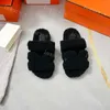 2022Designer Slippers Fur Slide Ladies Wool Slides Women Slipper Fashion Fluffy Furry Warm Winter