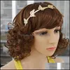 Headbands New Wholesale Price Fashion Simple Gold Plated Butterfly Shape Hairband Hair Jewelry For Girl Accessories 1370 D3 Drop Deli Dh8Ro