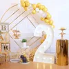 Party Decoration 7st Shiny Gold Wedding Favors Display Table Cylinder Pillar Stand Cake Bar Desser Holder Birthday Column Flower Arch