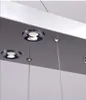 Topp lyxig modern kristallkronor för matsal krom kreativ design led lampa stor kök ö häng belysning fixtur