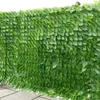 Flores decorativas Artificial Ivy Fence Expansi￳n de enrejado Rollo de enrejado con hojas falsas Privacy Hedge Wall Landscaping Garden