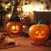 Dekoracja imprezy Halloween Flash Talked Animated LED Dyni Projekcja Lampa Jack-O-Lantern z zabawną dziwną ekspresją dla imprezowych rekwizytów 220915