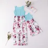 Familjsmatchande kl￤der sommarmamma barn l￥nga kl￤nningar strandfest bohemia maxi kl￤nning med fick sundress outfits bomullstrandkl￤der f￶r f￶r￤lder-barn 220914