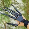 Decoração de festa Halloween Fingers articulados Scarry Fake Fingers Skeleton Hands Hands Realistic Horror Ghost Claw Halloween Props Finger Glove 220915