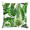 Poduszka Zielona pokrywa liści 18x18 cali pluszowa poduszka dekoracyjna sofa s PillowCover Decor Decor Blue Case