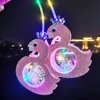 Christmas Halloween cartoon flash portable starry sky flamingo rabbit ball lantern led glowing toy