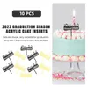 Świąteczne zapasy 10pcs klasa 2022 Cake Topper Gratulacje Grad Cupcake OPRACJA DEBACJA COLLEGE COLLEGE Celebration Dekoracje imprezowe