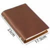 Notepads Retro Real Cow Leather Cover Notebook 48 Papers Small Medium Big Size Note Book DIY Diary Handmade Notepad Office School Gift 220914