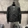 Herrjackor Real Mens Luxury Black Emboss Jacket/modemodell Tuxedo Jacket/Causal