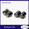 One Piece Carbon Fiber Glossy Silver Rear Tail Exhaust Pipe Muffler Nozzles For BMW M Series Universal Muffler Tips