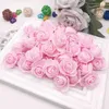 Faux blommor grönare 50 stycken billiga pe mini konstgjorda blommor för hem bröllop dekoration tillbehör falska foma björnar scrapbook diy kranshantverk j220906