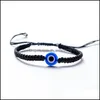 Charm Bracelets Lucky Bracelet Hand Woven Blue Eye Reef Knot Turkey Friendship Wristband Fashion Women Men Jewelry Charm Bracelets 6 Dhefc