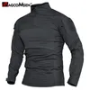 Men's TShirts MAGCOMSEN Army Tactical T Men SWAT Clothes Soldiers Military Combat T Long Sleeve Training Security Guard Tops 220915