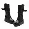 Botas Europeias American Buckle Platform Winter grossa Warm Water