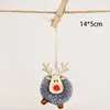 Julekorationer 4st Tree Tree Ornaments Multi Color Deer Pendant för Noel Xmas Kids Crafts Party Supply 220914