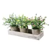 Decorative Flowers 1PC Artificial Plants Potted Bonsai Green Gypsophila Fake Ornaments For Home Garden Party El Decoration