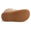 St￶vlar Pekny Bosa Leopard Boots Kidskor f￶r tjej Ankle Soft Bottom L￤der Wide Toes Chid Barefoot Boy 220915